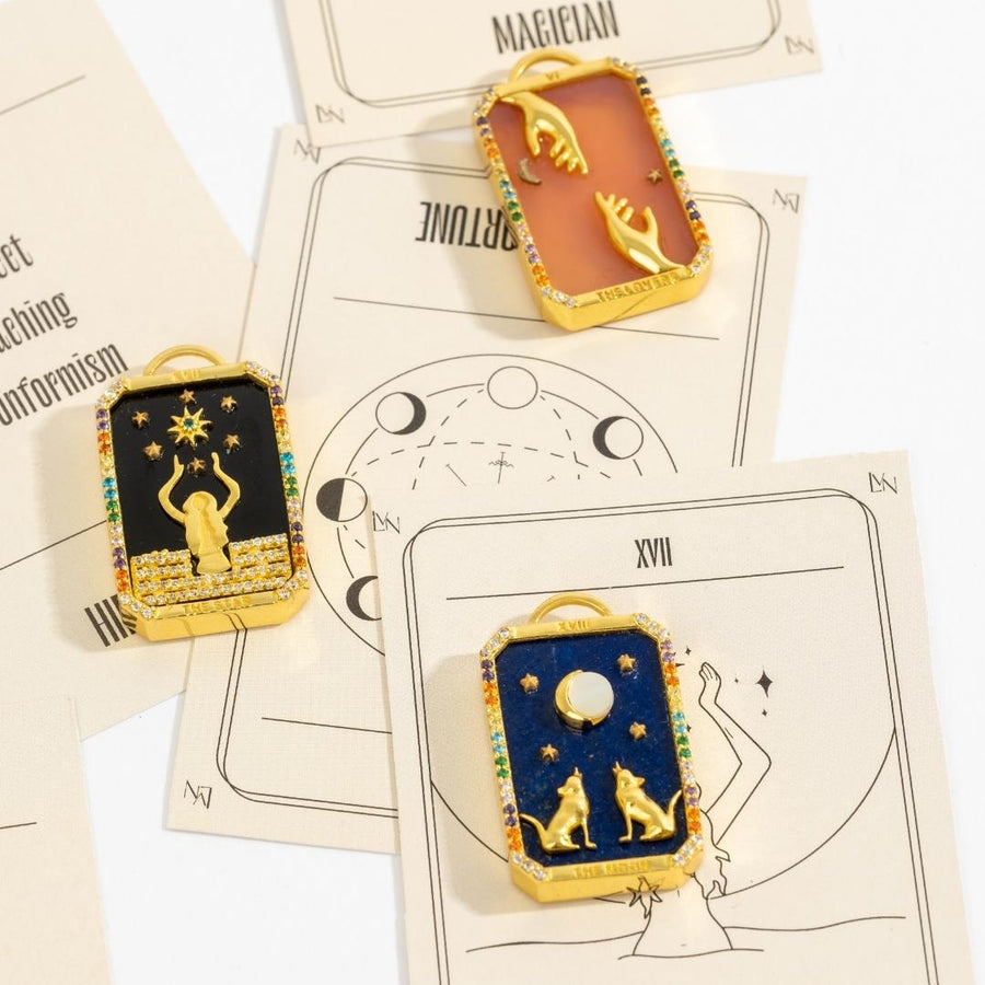 Colgantes de cartas del tarot con baraja de Tarot