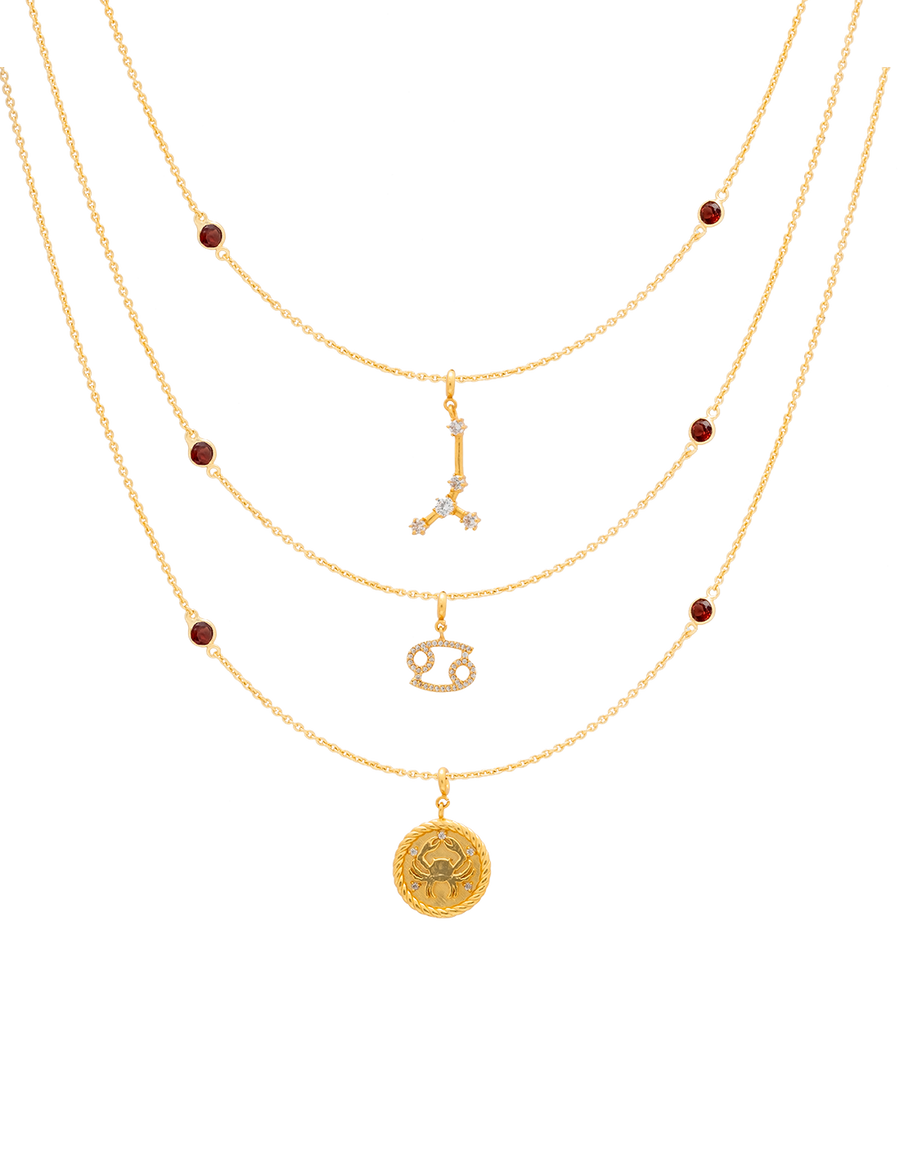 Collar Zodiaco Cancer con piedra semi preciosa de Lavani Jewels
