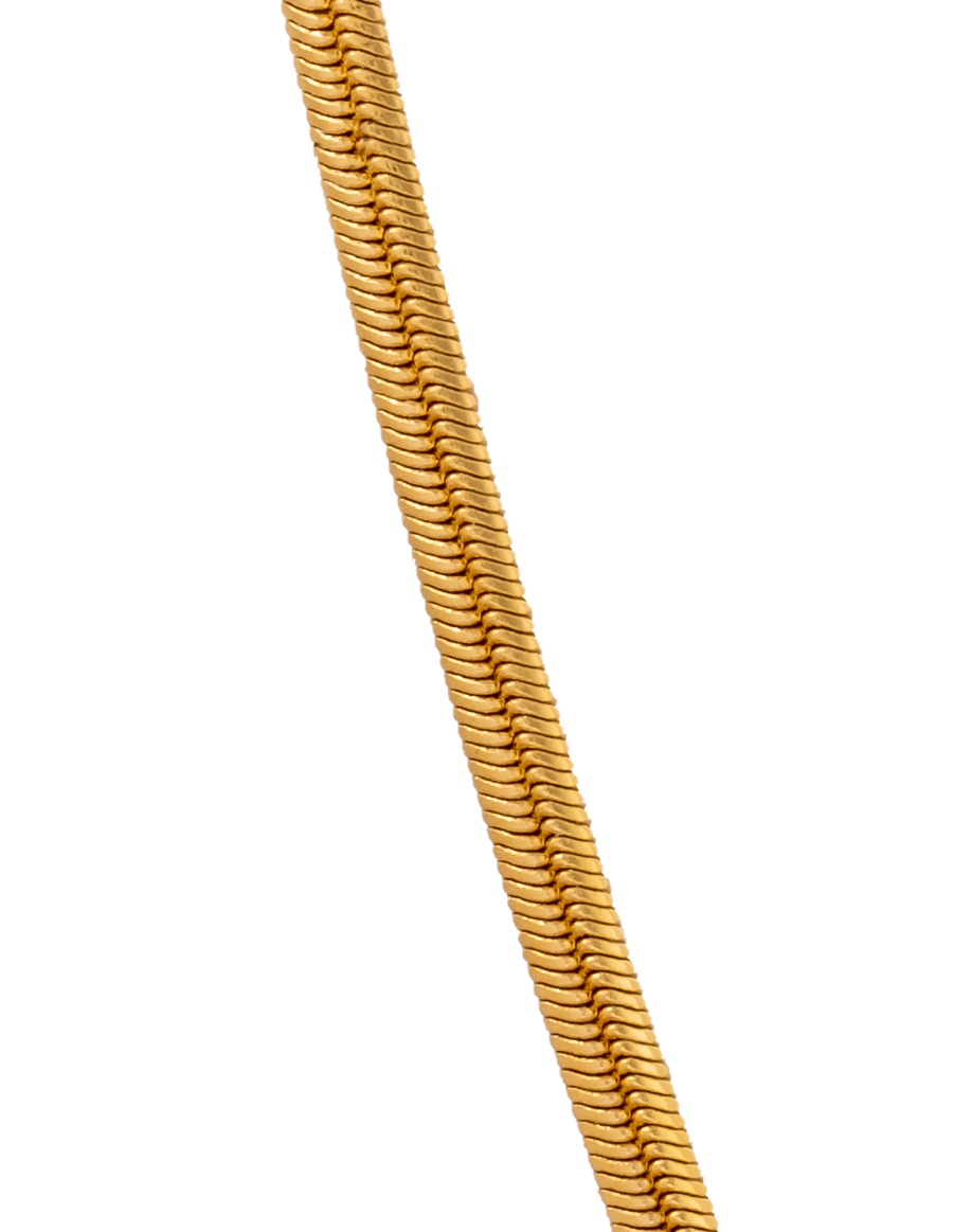 Pulsera Snake Small combinada con cadenas doradas