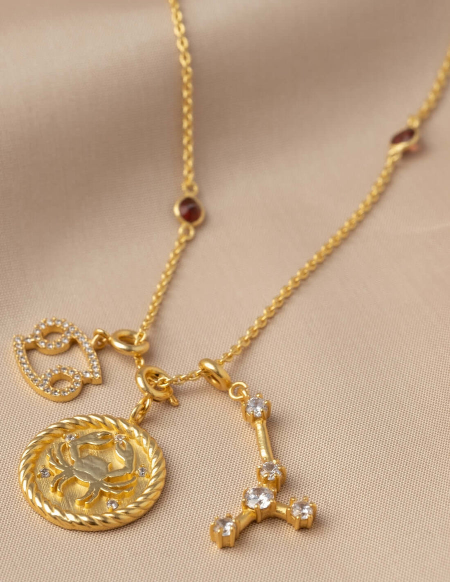 charms dorados simbolo zodiaco