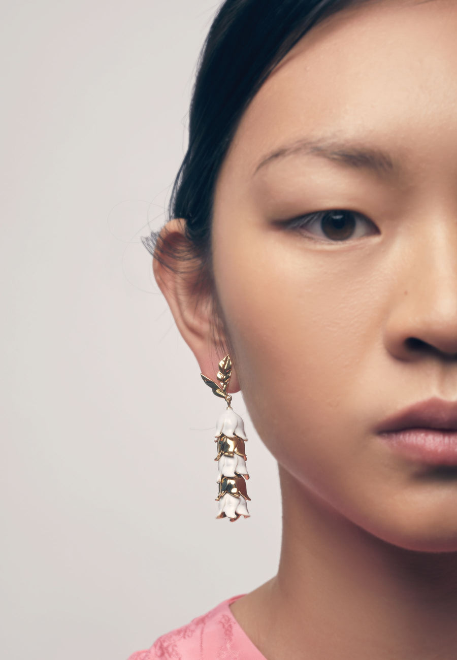 Boucles d'oreilles en Lirium blanc