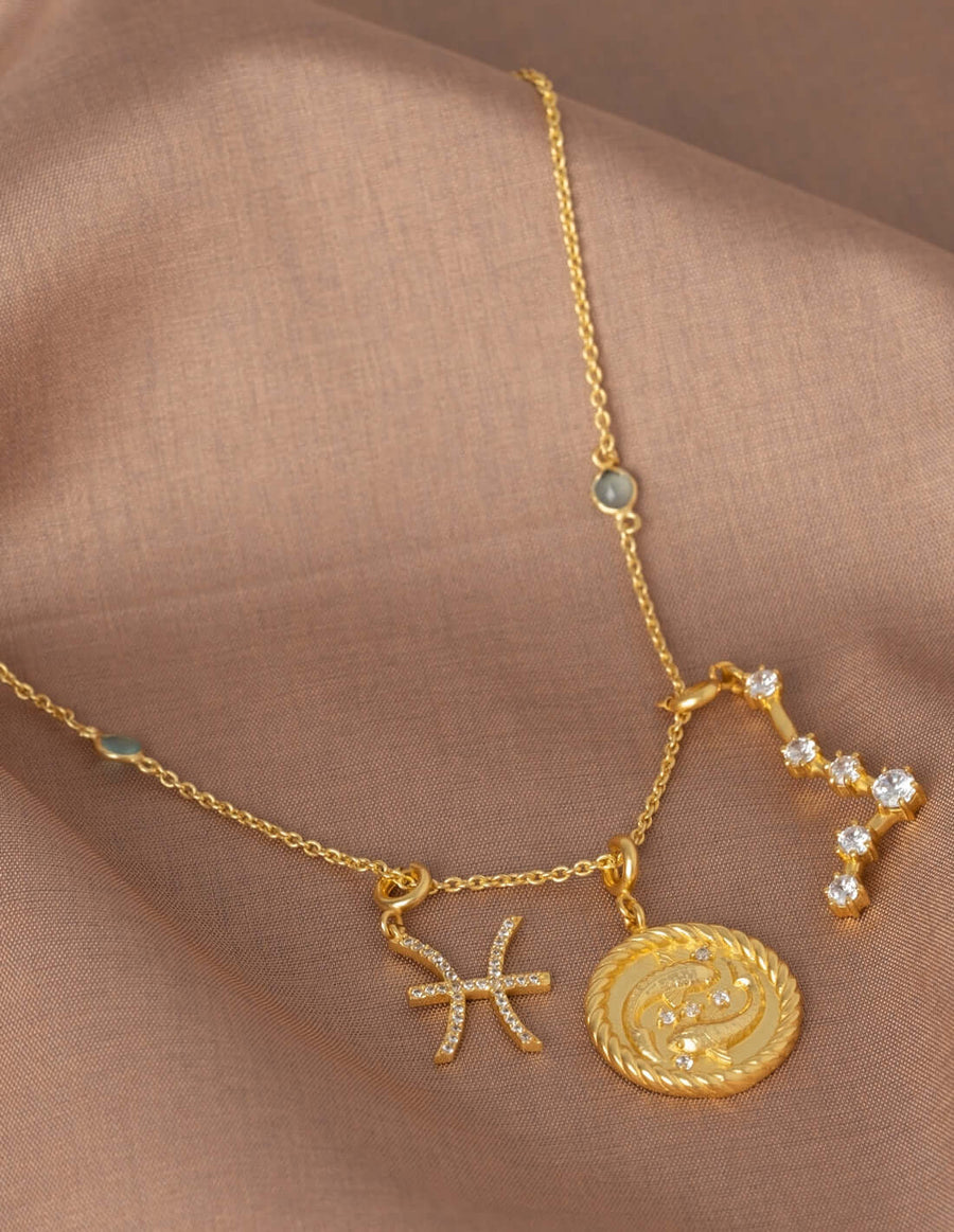 Triple Zodiac Pisces Necklace